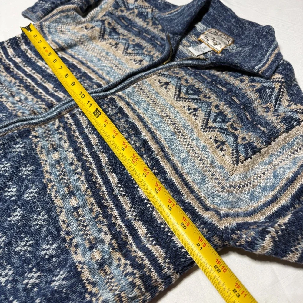 Vintage Heirloom Collectibles Women's XL Fair Isle Geometric Cardigan Sweater